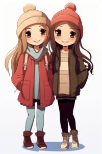 cartoon meisjes bff