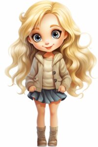 cartoon meisjes blond