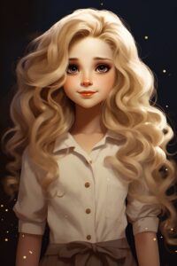 cartoon meisjes blond 2