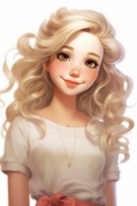 cartoon meisjes blond 3