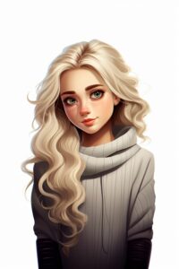 cartoon meisjes blond 4