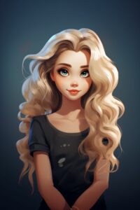 cartoon meisjes blond 6