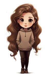 cartoon_meisjes_bruin_haar 2