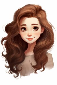 cartoon_meisjes_bruin_haar 3