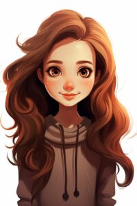 cartoon_meisjes_bruin_haar 6