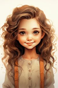 cartoon_meisjes_bruin_haar 8