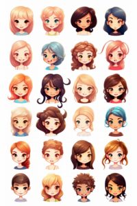 cartoon meisjes details