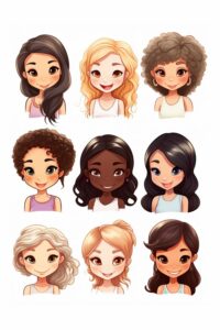 cartoon meisjes mond