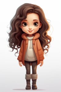 cartoon meisjes schets