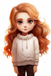 cartoon meisjes schets 2