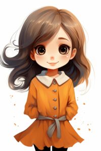 cartoon meisjes schets 3