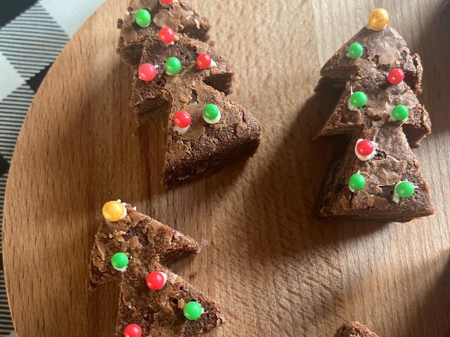 kerstboompjes brownies