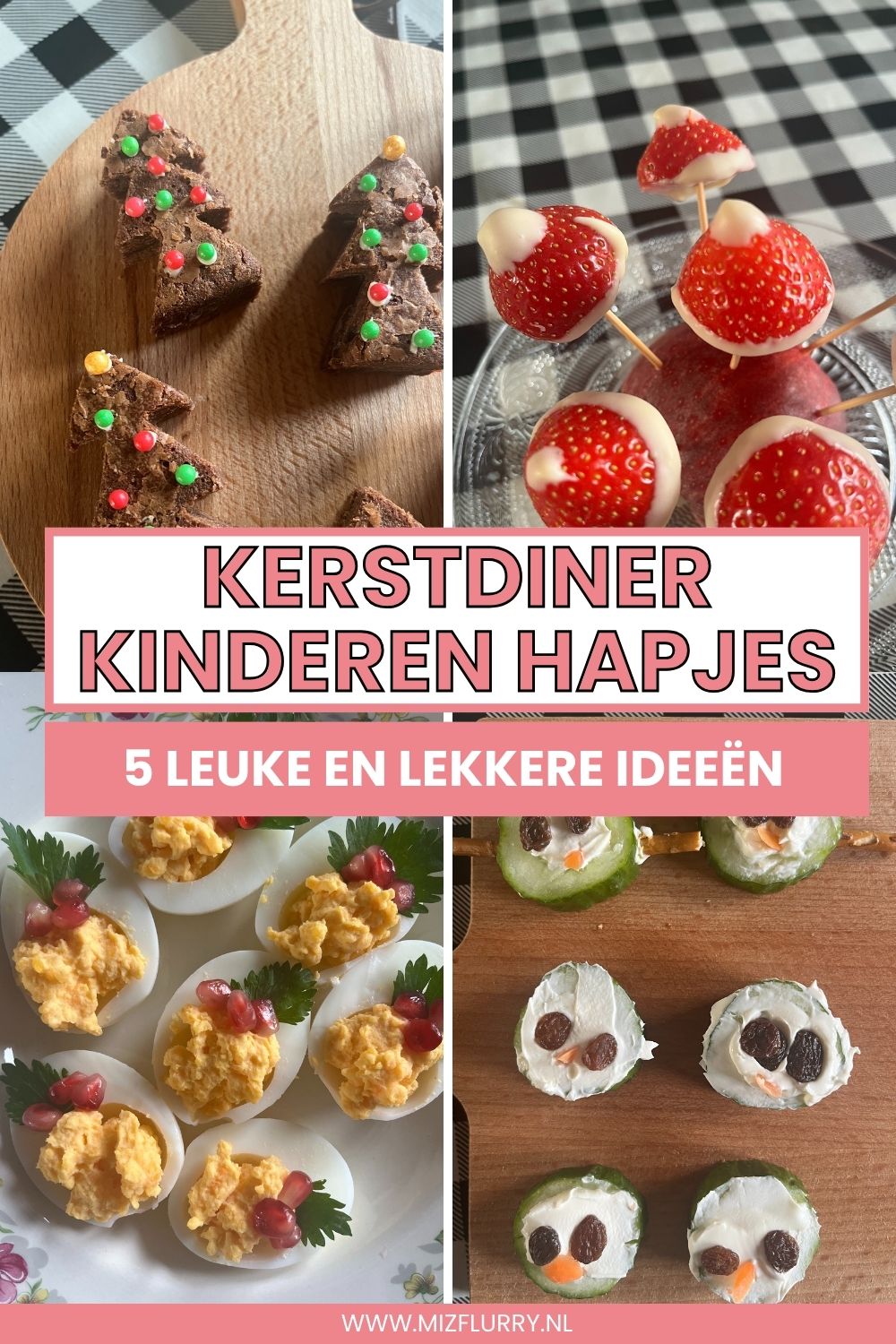 kerstdiner kinderen hapjes Pinterest afbeelding