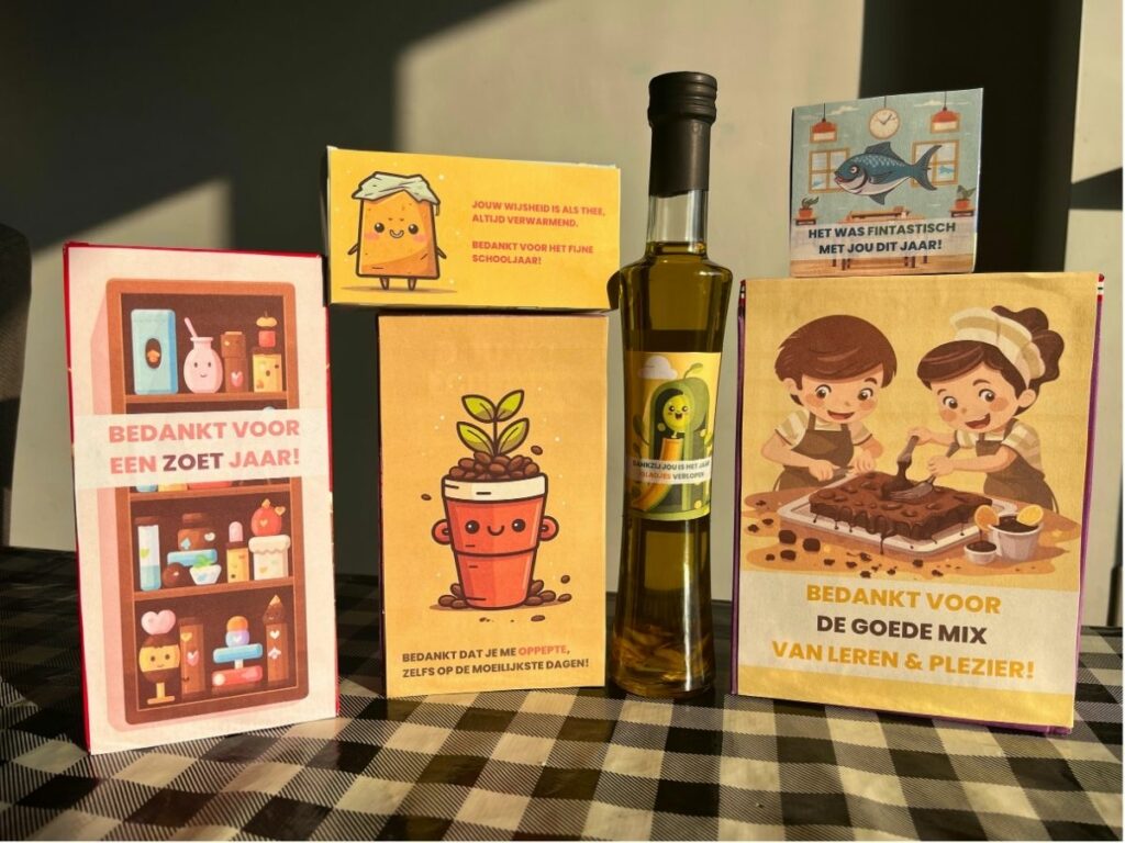 Einde schooljaar bedankt cadeautjes