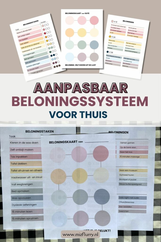 aanpasbaar beloningssysteem thuis Pinterest