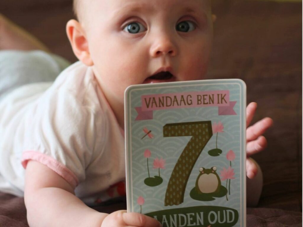 mijlpaalkaarten fotoshoot baby