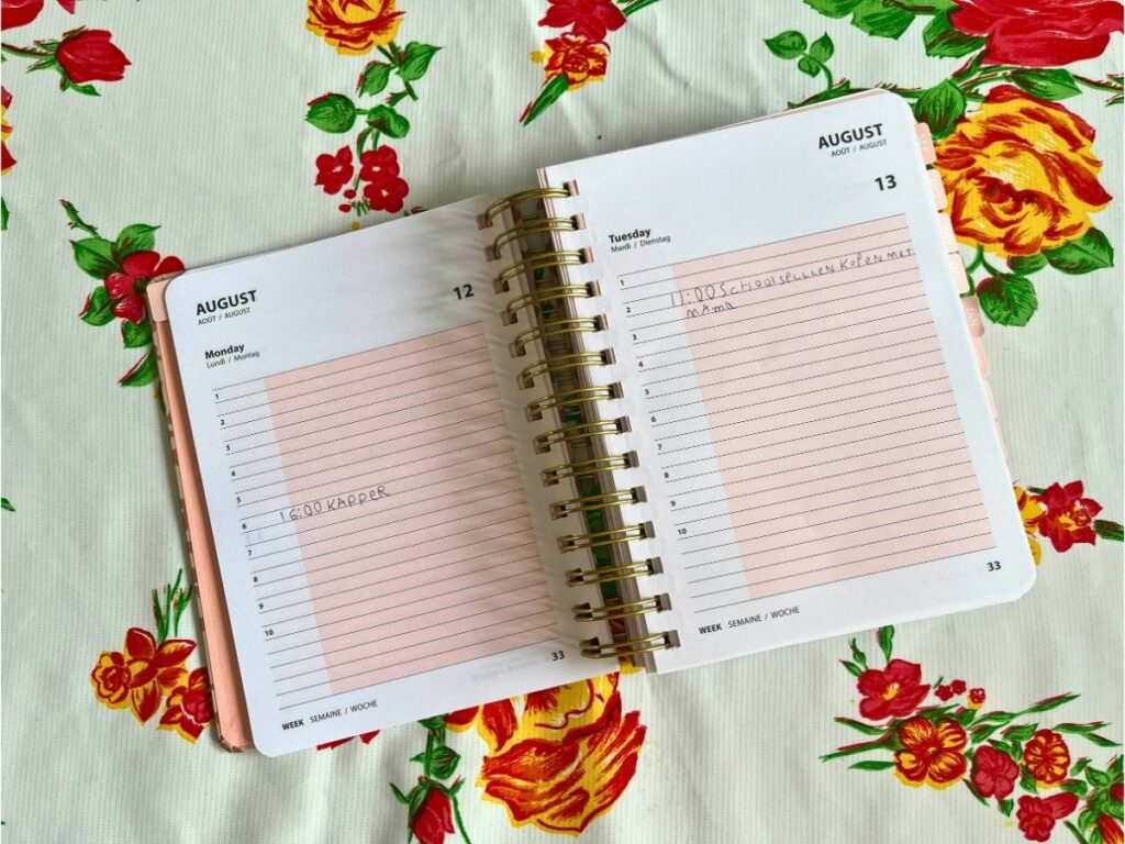 kind helpen met organiseren agenda