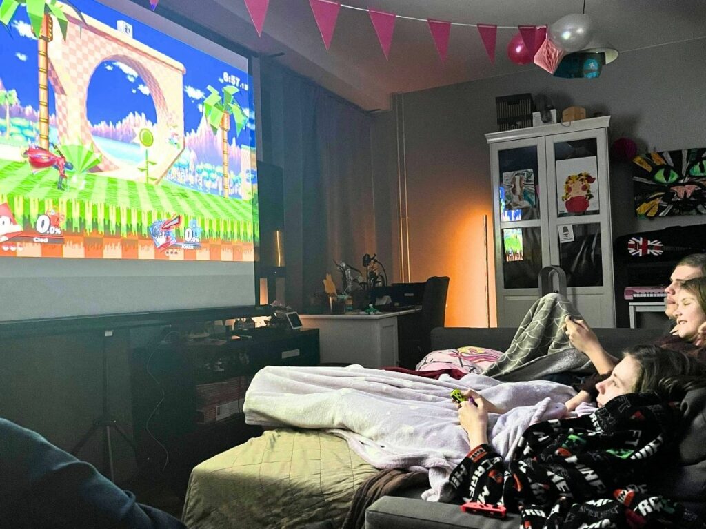 thuisbios beamer gamen