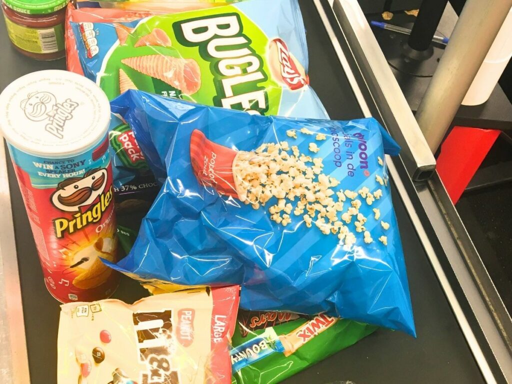 thuisbioscoop maken snacks supermarkt