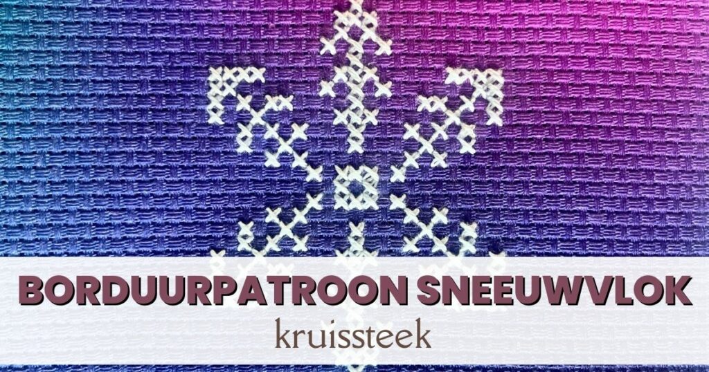borduurpatroon sneeuwvlok kruissteek