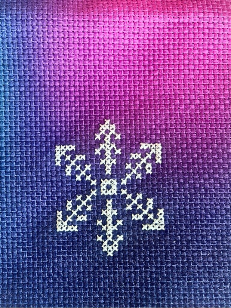 geborduurde sneeuwvlok