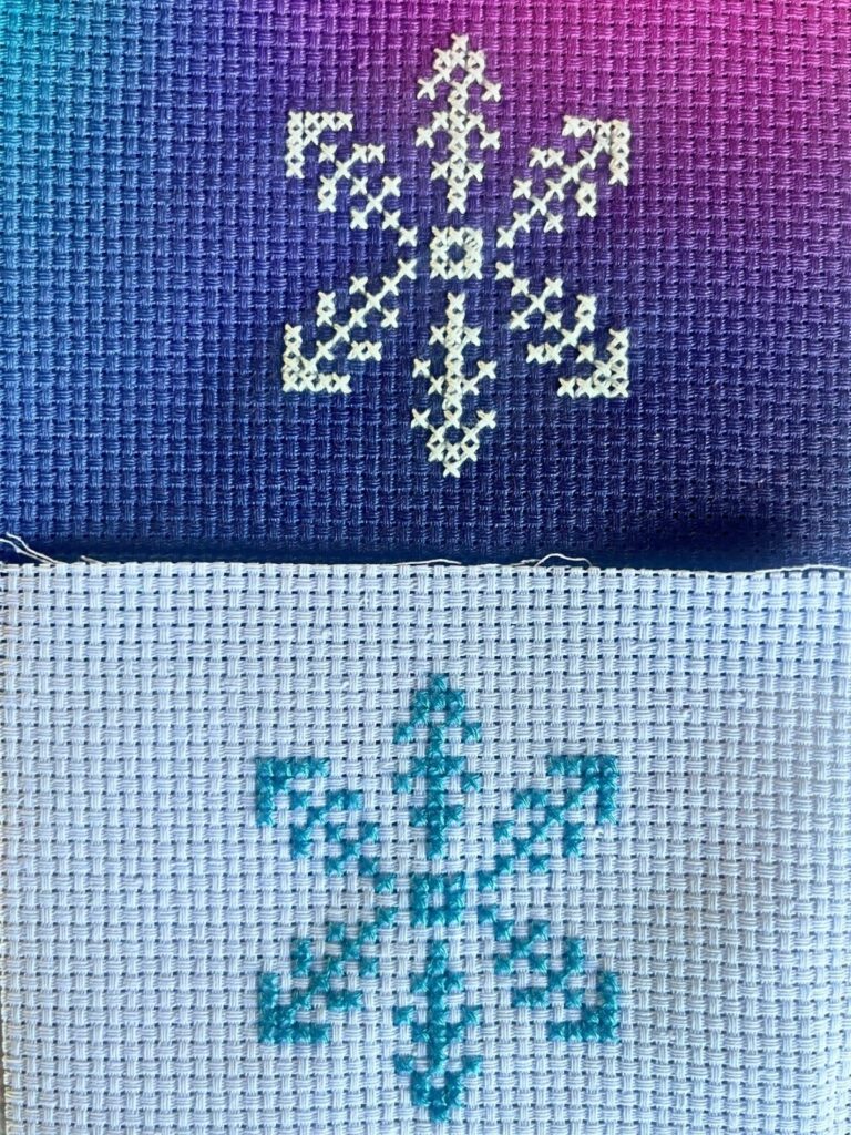 geborduurde sneeuwvlokken