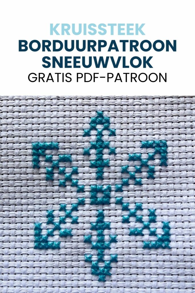 kruissteek borduurpatroon sneeuwvlok pinterest