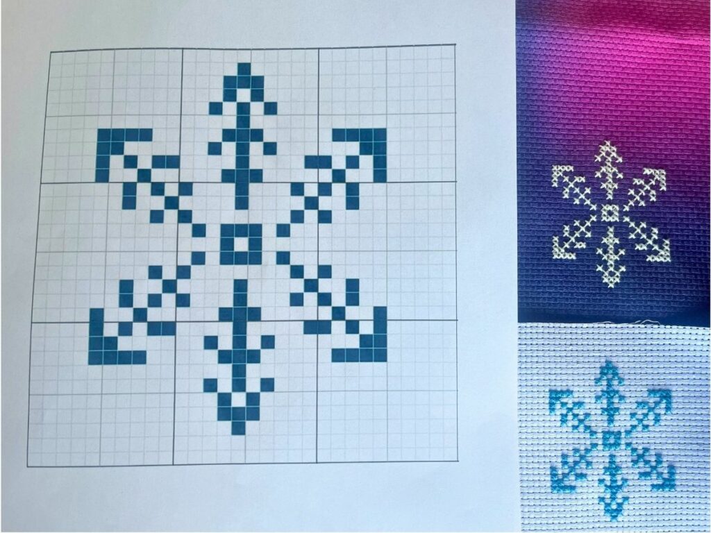 sneeuwvlok borduren patroon