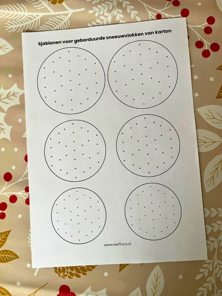 sneeuwvlok knutselen printable