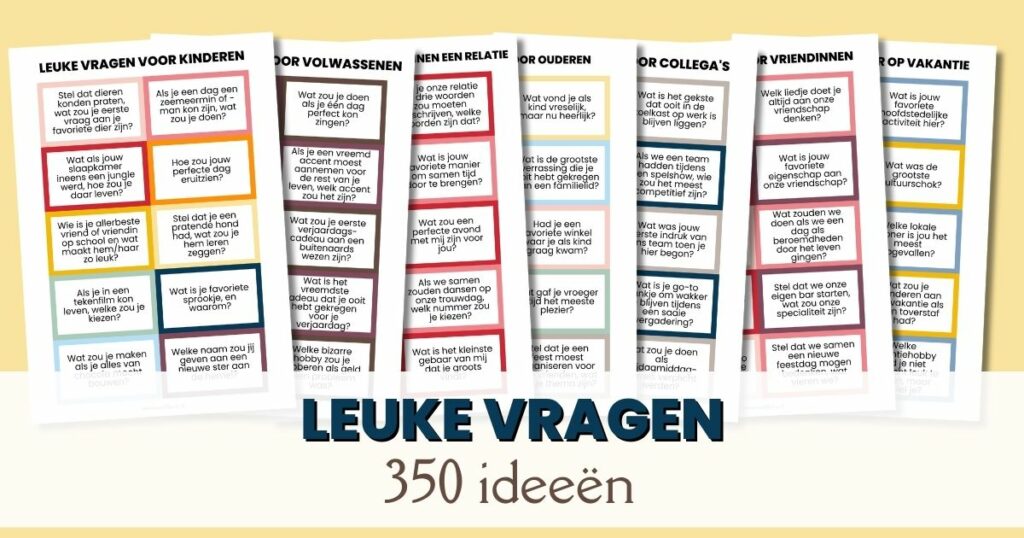 leuke vragen 350 ideeën