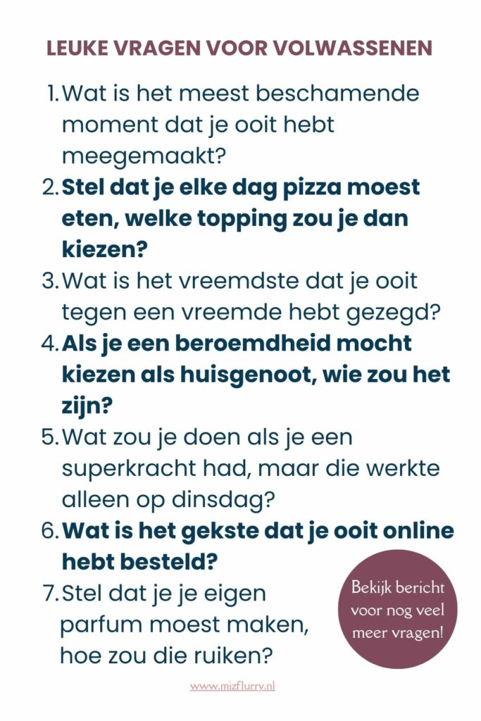 leuke vragen voor volwassenen