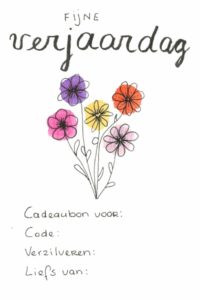 DIY cadeaubon maken voorbeeld bloemen