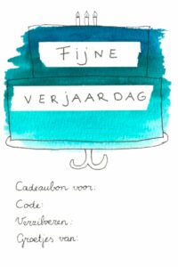 DIY cadeaubon maken voorbeeld taart