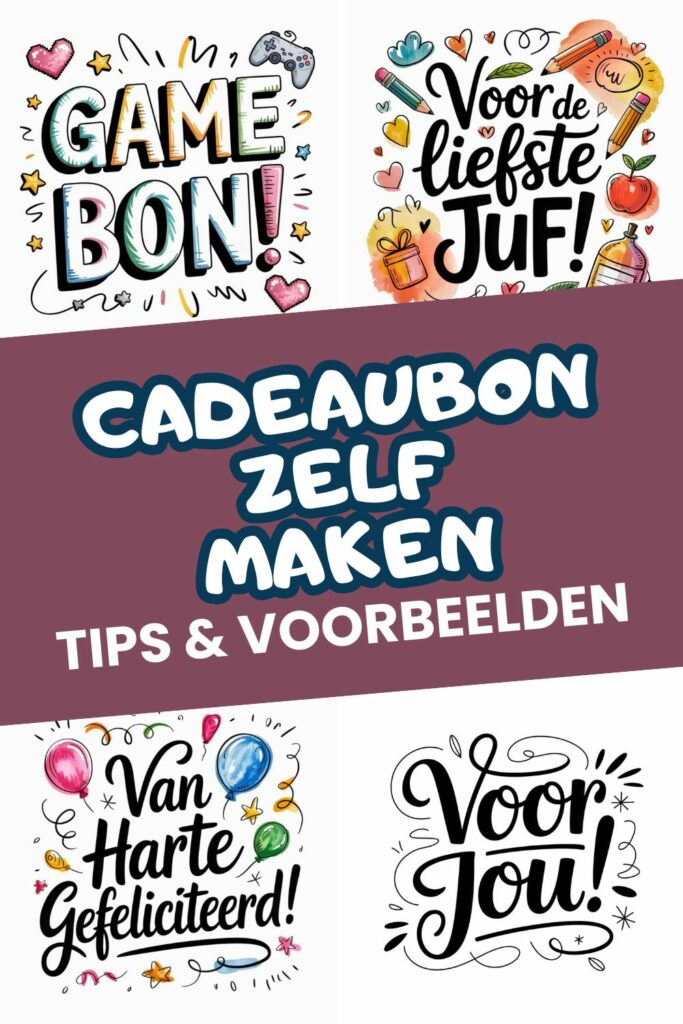 cadeaubon zelf maken pinterest afbeelding