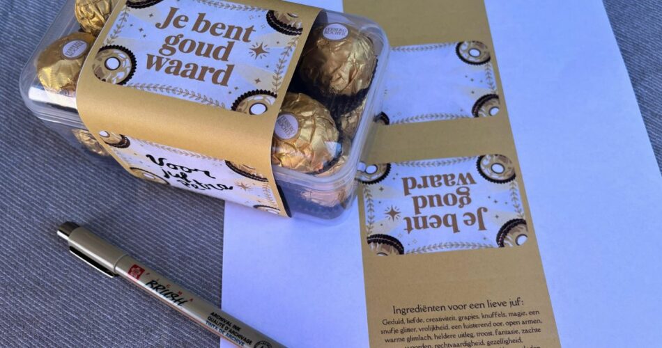 je bent goud waard cadeau ferrero rocher uitgelicht