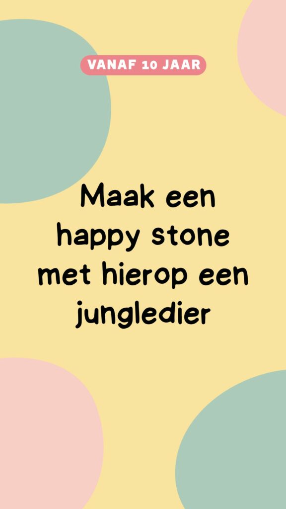 Activiteit vanaf 10 jaar: happy stone jungle dier