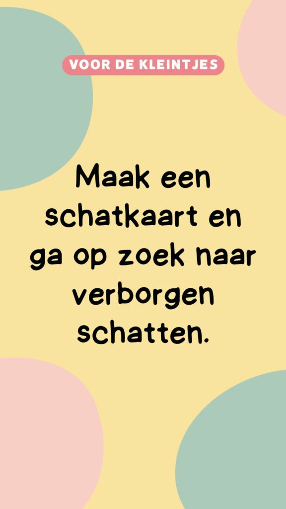 activiteit kleintjes: maak een schatkaart