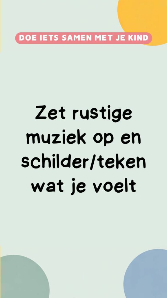 activiteit tekenen op rustige muziek