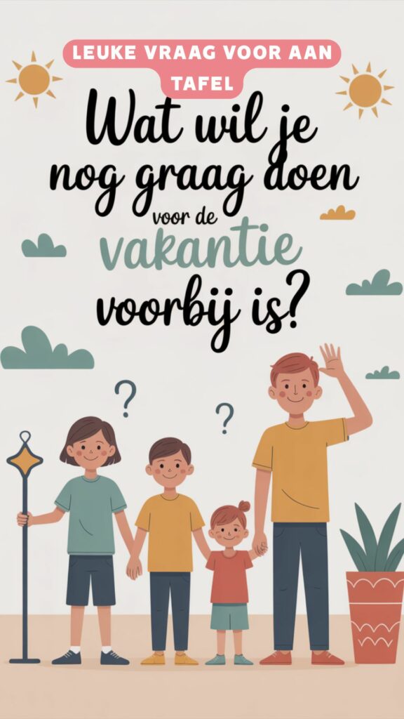 gespreksvraag vakantie