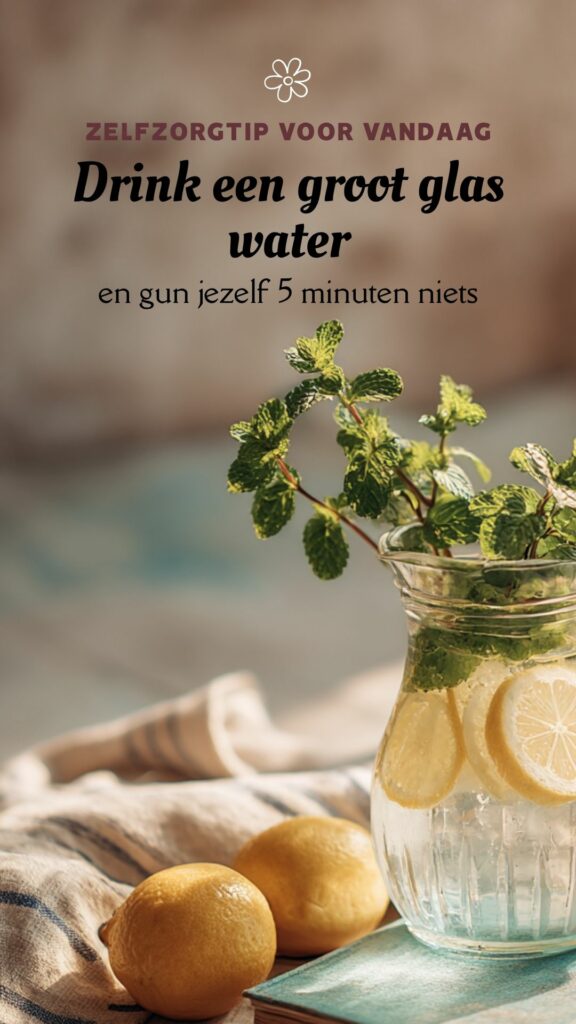 zelfzorgtip: drink een groot glas water