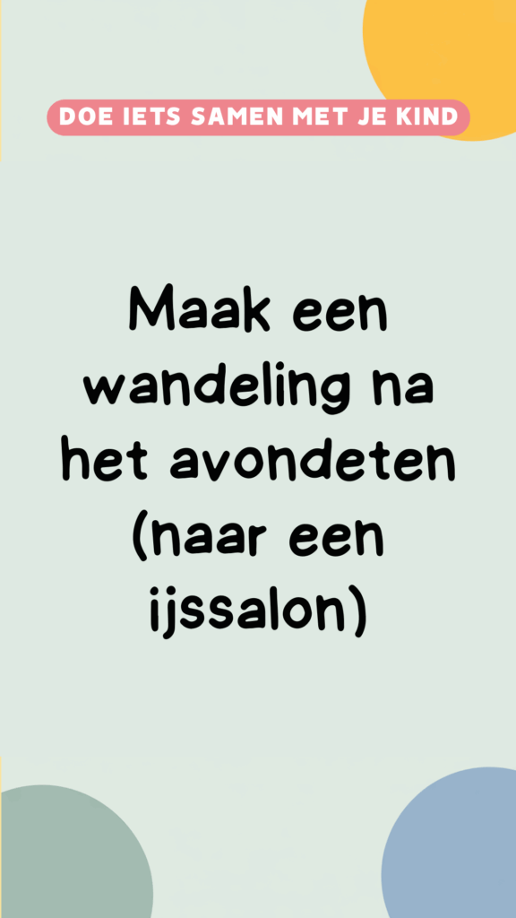 Verbindende en actieve activiteit: avondwandeling