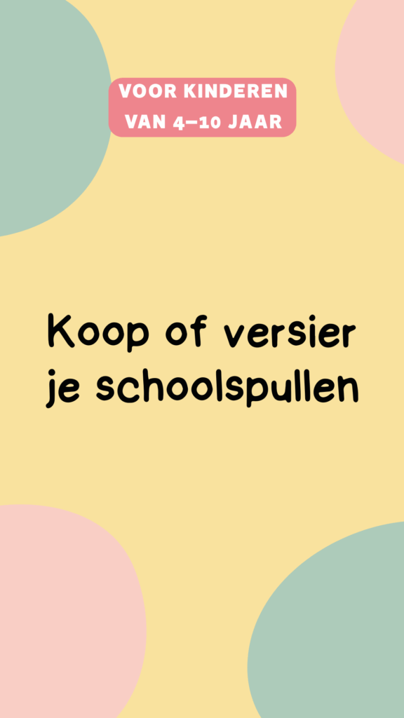 Activiteit kinderen back to school: koop of versier je schoolspullen