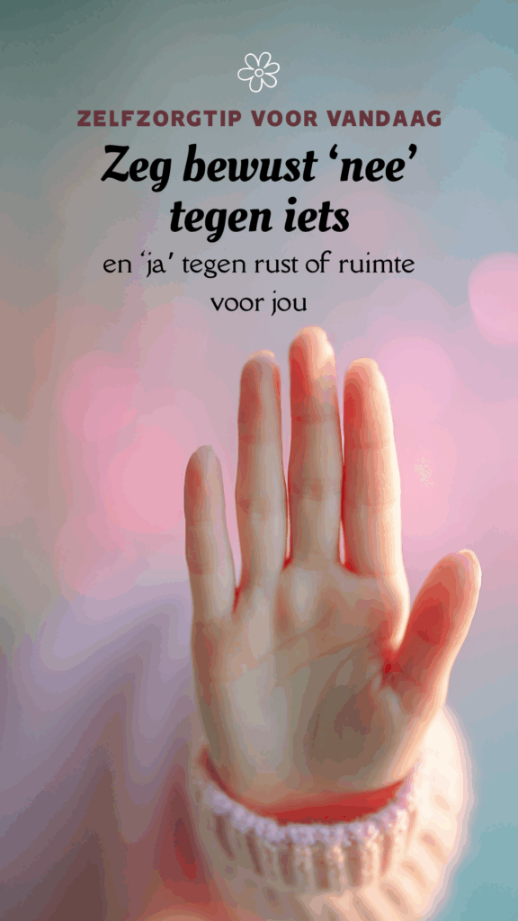 zelfzorgtip: zeg nee tegen iets