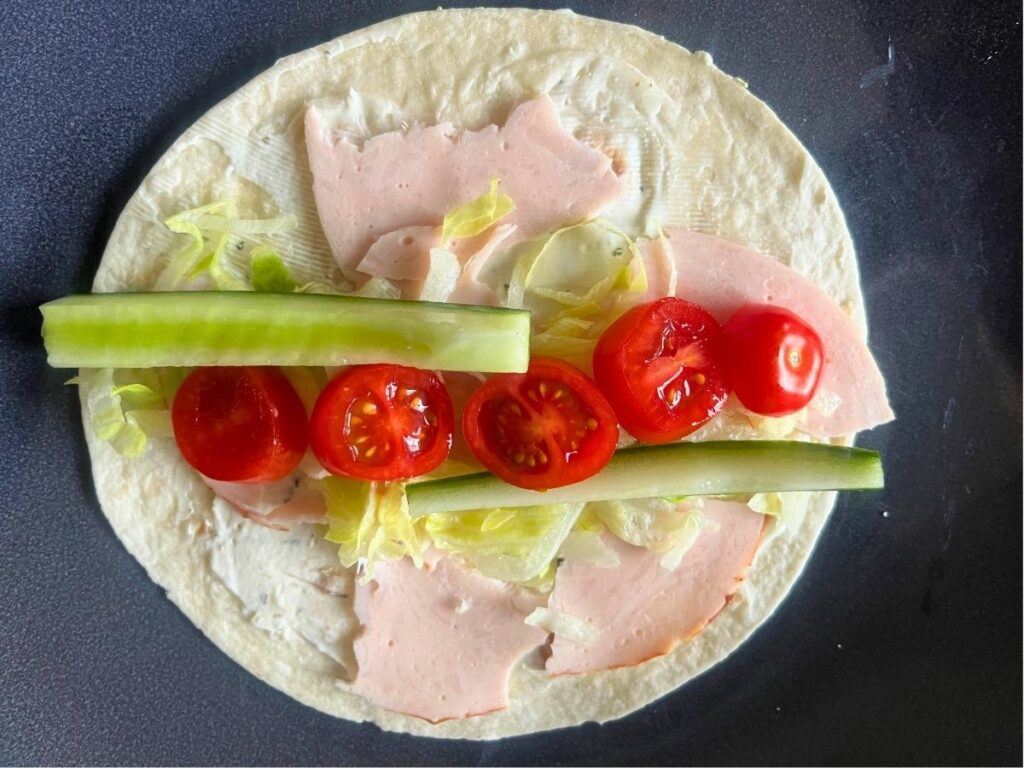 wraps met zichtbare groente kindvriendelijk