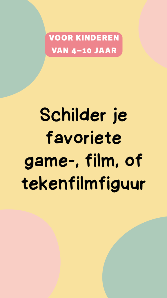 Activiteit kinderen: schilder je favoriete figuur