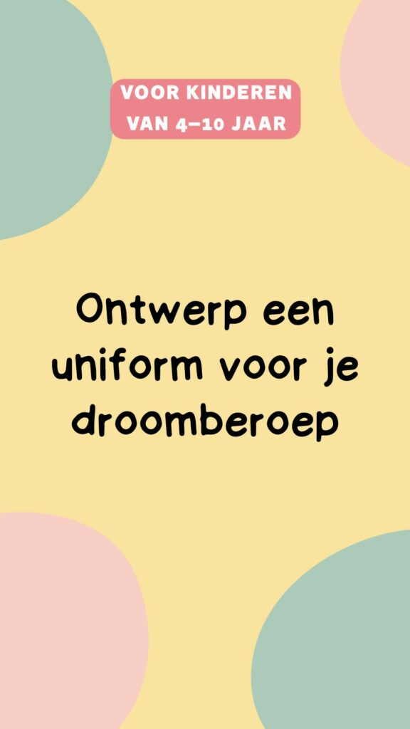 Activiteit kinderen: ontwerp een uniform voor je droomberoep