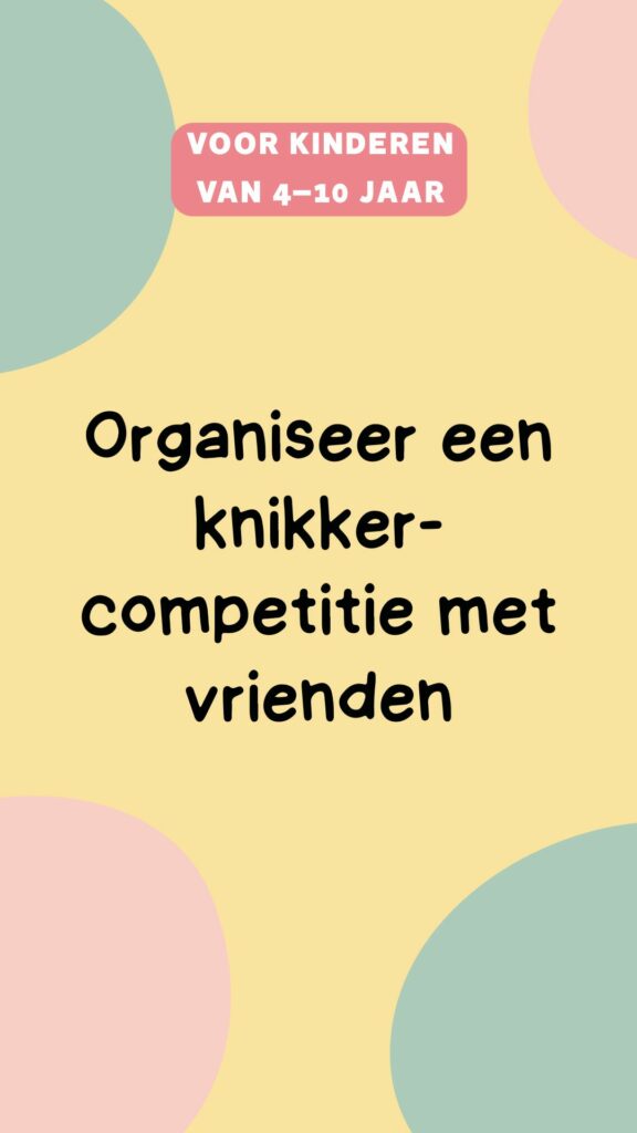 Activiteit kinderen: organiseer een knikker-competitie