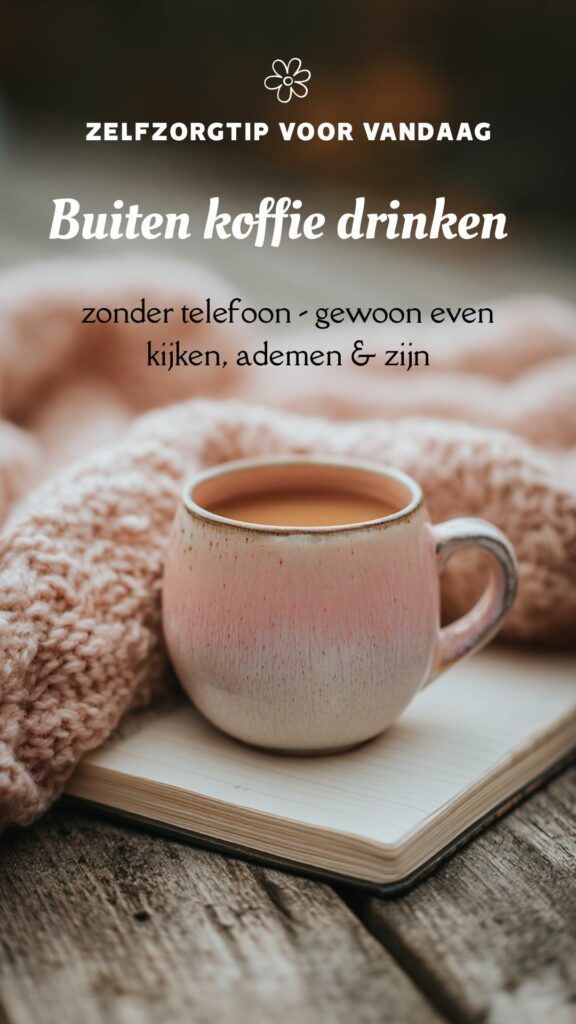 Zelfzorgtip: buiten koffie drinken