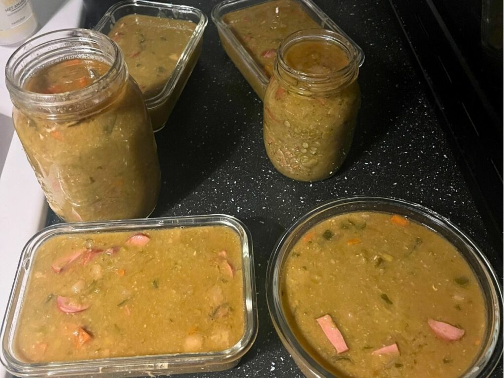 erwtensoep in bakjes mealprep vibe