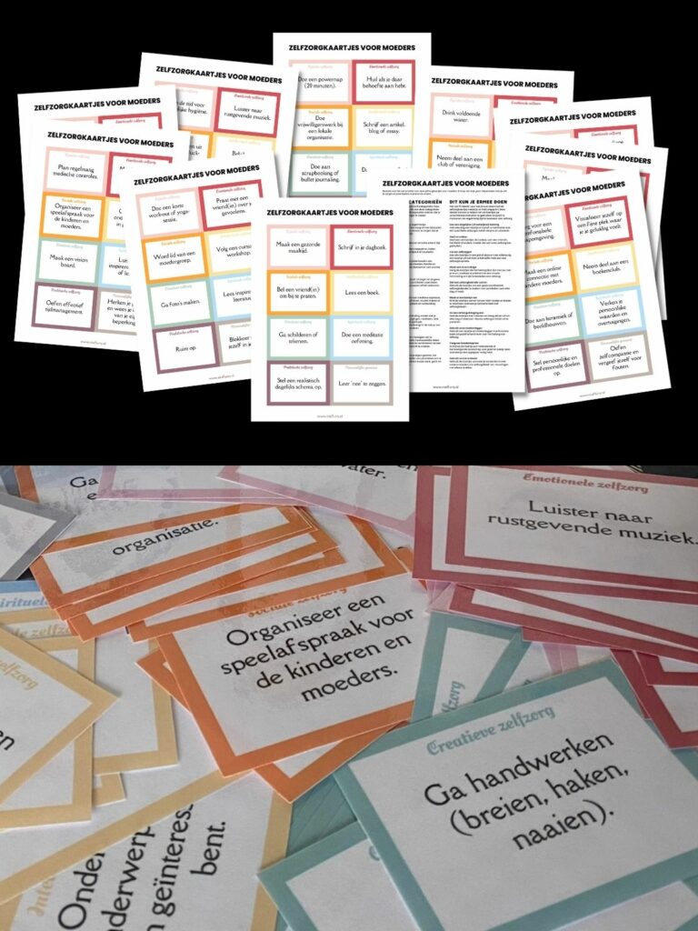 Zelfzorgkaartjes voor moeders